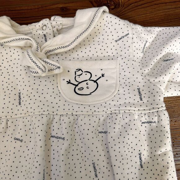 Vintage Agabang Baby Boy 18 Month SnowSnow Collared One Piece Winter Scene - Picture 3 of 8